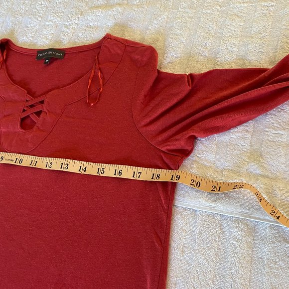 Casual v-neck ¾ length sleeve t-shirt, Classic Editions brand - Picture 5 of 11